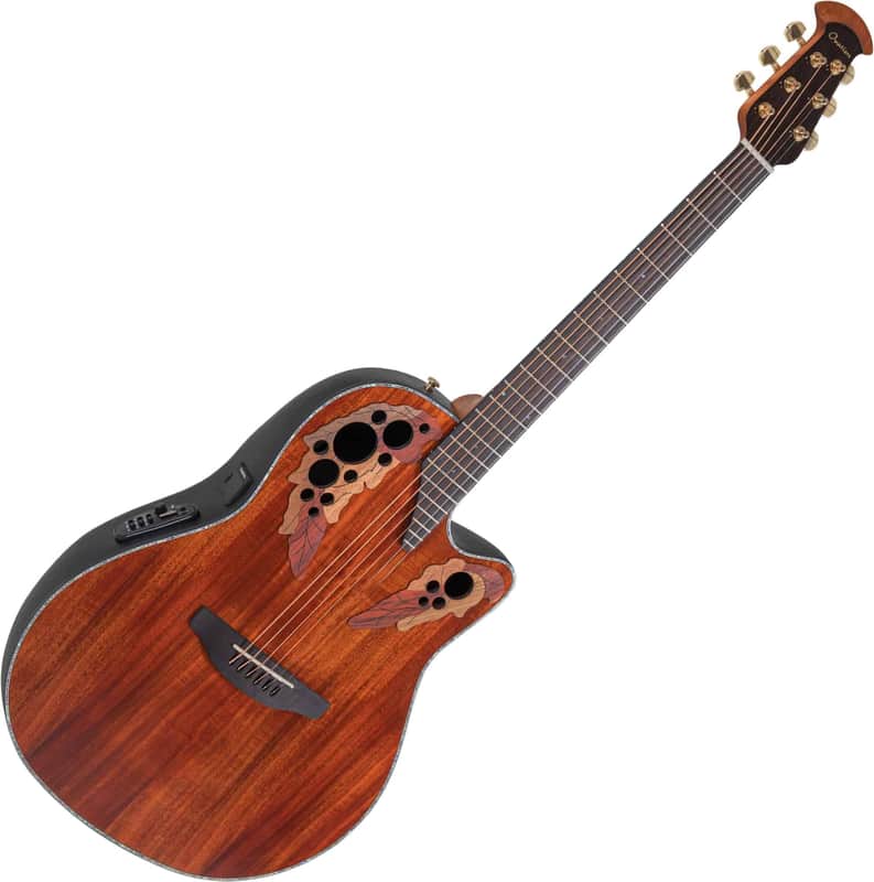 Ovation Celebrity Elite Plus Acoustic-Electric Guitar, Figured Koa