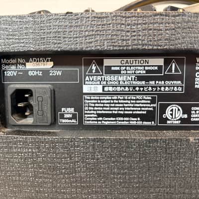 Vox Valvetronix AD15VT 15W 1x8 Modeling Guitar Combo Amp 2004-2008 image 9