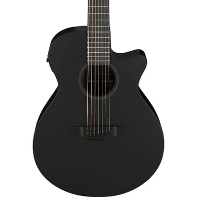 Ibanez AEG Series 7-String Acoustic Electric Guitar, Black Out image 1