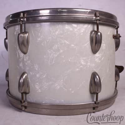 *Slingerland 13x9"50s WMP Radio King Tom Drum NOB Brass Rims White Marine Pearl* image 1