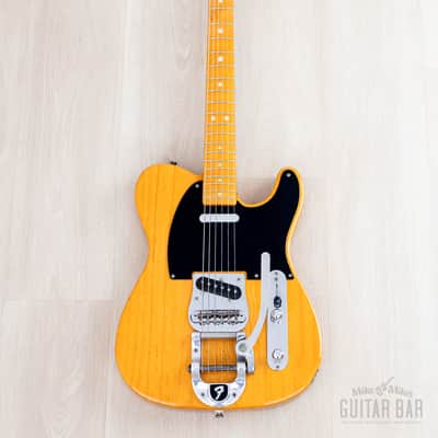 2006 Fender Telecaster ‘52 Vintage Reissue TL52-118BTX Butterscotch w/ Bigsby & Custom Inlay, Japan CIJ image 2