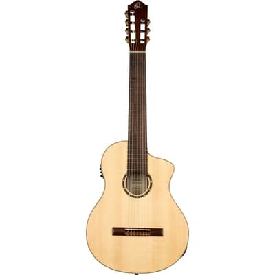 Ortega RCE133-7 - 7-String  - Solid Top Acoustic-Electric Nylon String Classical Guitar - Family Series Pro image 3