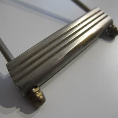 Gibson Epiphone National & Others Acoustic Archtop Guitar Tailpiece Authentic Vintage Part Made in Germany Circa-1940s-1960s-Nickel Silver image 6