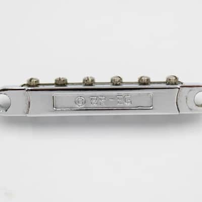 1980s Vintage Epiphone BR-EG Guitar Tune-O-Matic Chrome Guitar Bridge for Gibson Les Paul image 6