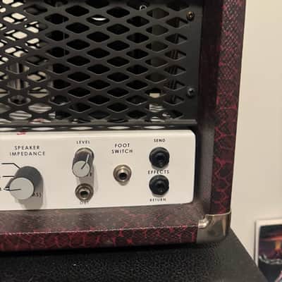 Soldano SLO-100 C3 Amps Clone, Burgundy Snakeskin, White Grille, Excellent image 16