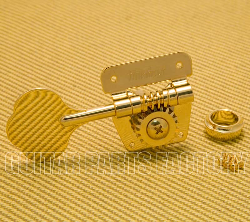 WJBL-200-GD-L Wilkinson  (1) Gold Vintage 70's Style Cloverleaf Bass Tuner Treble Side image 1