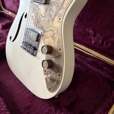 Mule Resophonic Mulecaster 2024 - White image 3