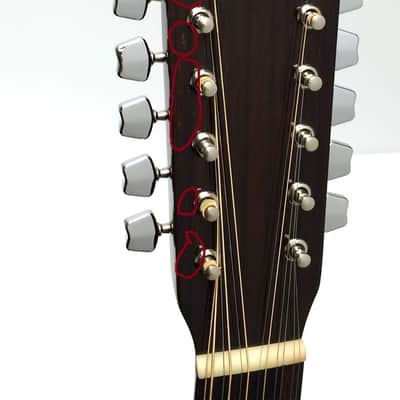 Recording King RD-06-12 12-String Dreadnought Acoustic Guitar