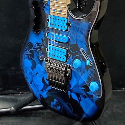 Ibanez JEM77P-BFP Steve Vai Signature - Blue Floral Pattern w/FREE Pro Set Up image 2