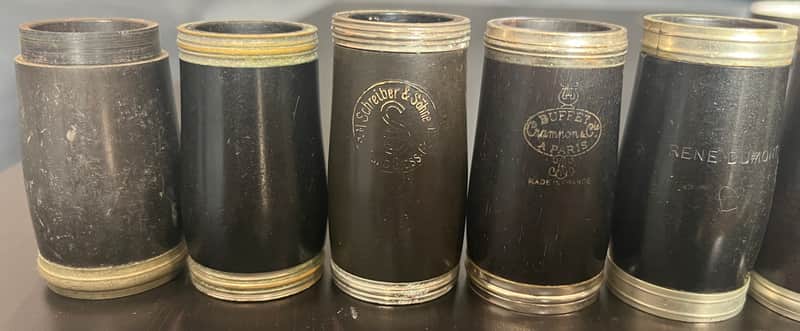 Lot of 20 Vintage Clarinet Barrels - Wood, Hard Rubber, and Plastic image 1