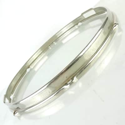 Slingerland 14" 8Lug Nickel-BRASS Stick-Saver Snare Drum Resonant Rim Radio King image 3