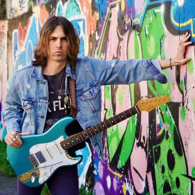 Made to Order - FRANCHIN Mercury guitar Paul Audia Signature - Lake Placid Blue / Sherwood Green / Candy Apple Red - Gold Racing Stripe Relic Aged 100% Nitro Lacquer Stratocaster-Strat-S-Style Made in Italy image 13