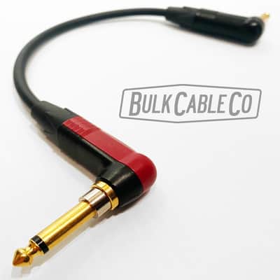3.5 FT - Mogami 2524 Silent Guitar Cable - Neutrik "No Pop" Right Angle Connector To Neutrik Right Angle Gold Right Plug - NP2RX-AU-SILENT To NP2RX-B Ends image 3
