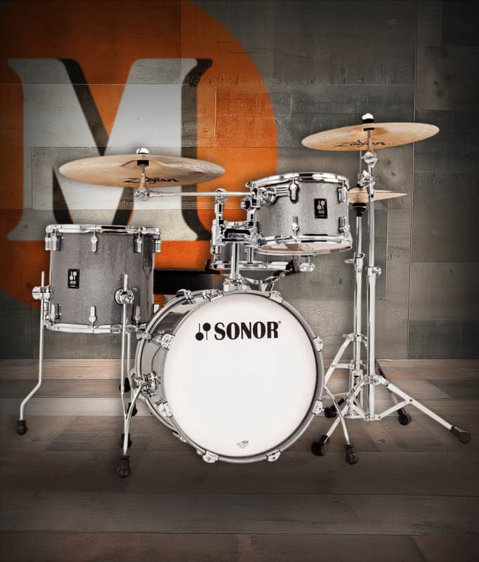 Sonor AQX Studio Drum Set - Black Midnight Sparkle w/ Hardware (AQX-STUDIO-NC-BMS) image 1