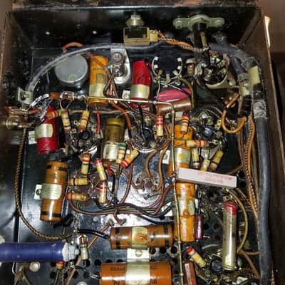 RCA Rare Military Projector Tube Amp MI-1356 Monoblock 6L6 PP for PH-398 PG-200 EQ 1949 - Black Wrinkle Paint image 15