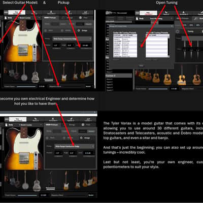 JTV-89 F James Tyler Variax Modeling Electric Guitar 2010s - Blood Red image 3