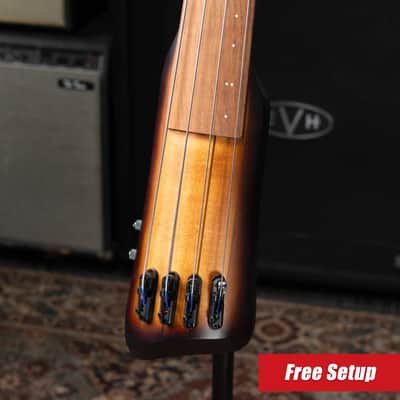 Ibanez Bass Workshop UB804 4-String Electric Upright Bass - Mahogany Oil Burst with Gig Bag image 2