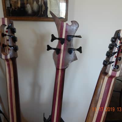 wish bass left handed fretless triple neck. image 6