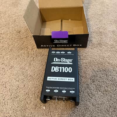 On-Stage DB1100 Active Direct Box with Stereo-to-Mono Summing 2010s - Black image 2