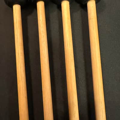 Medium-Hard Rubber Mallets on Birch Shafts, 2 PAIRS, 16.5" x 1" - NEW image 6