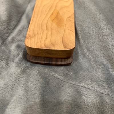 Roasted Maple Guitar Neck, Fits Strat Style, 9.5 radius, half paddle, BLOCK inlay image 4