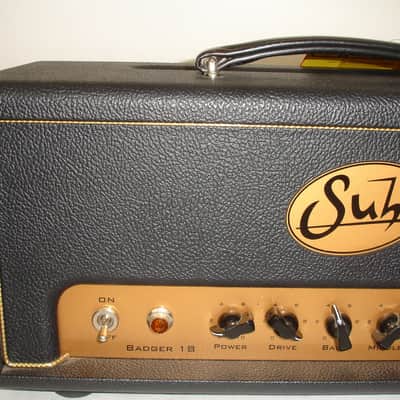 Suhr Badger 18 18-watt Tube Guitar Amp Head, Black Tolex/Gold Faceplate image 5