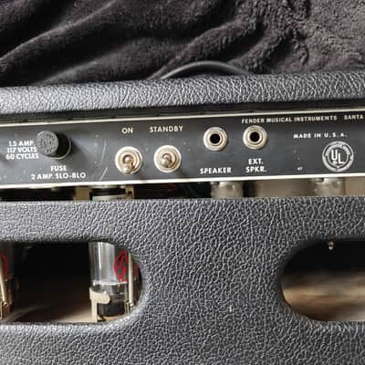 Fender Bandmaster Tube Guitar Amp Amplifier head AB763 1967 - Blackface image 7