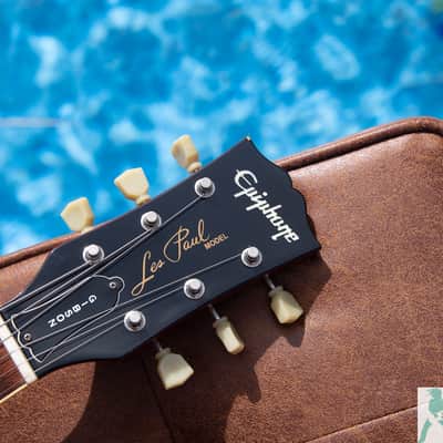 1999 Epiphone by Gibson LPS-80 '58 Reissue Style Les Paul Standard -w Open Book Headstock - Heritage Cherry Sunburst - Made in Japan! Pro Set Up w Perfect Frets/Action/Intonation image 2