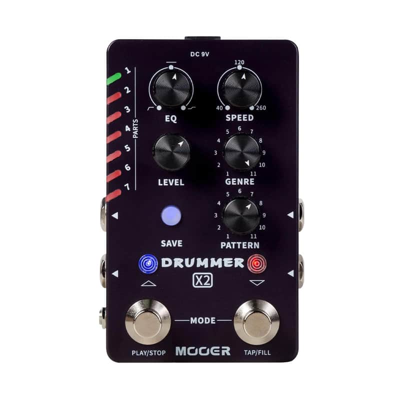 Mooer Drummer X2 Drum Machine Guitar Pedal with 121 Drum Grooves 11 Music Styles 7 Rhythm Slots Fill Function Tap Tempo Knob for Electric Guitar Bass (Price includes the import duty for US buyer) image 1