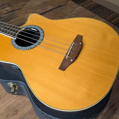 Ovation Celebrity CC074 Acoustic Electric Bass Guitar W/$200 TKL Combo Case READ image 7