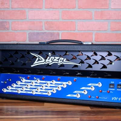 Diezel VH4 4-Channel 100-Watt Guitar Head 2011 Blue Panel Black Tolex Blueface Reissue - Adam Jones image 4