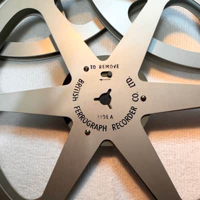 FERROGRAPH Genuine British Ferrograph 7" Reel to Reel Metal Spool 1/4 Inch Tape Width 80s - Good image 2