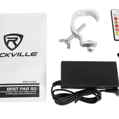2 Rockville BEST PAR 50 Rechargeable Par Can Wash Lights w/Wireless DMX+RGBWA+UV image 9