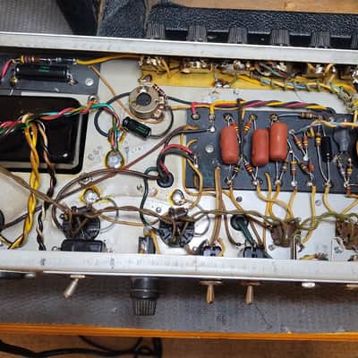 Vintage 1969 Fender Vibrolux Reverb Amp - Silverface - Drip Edge - Clean! image 20