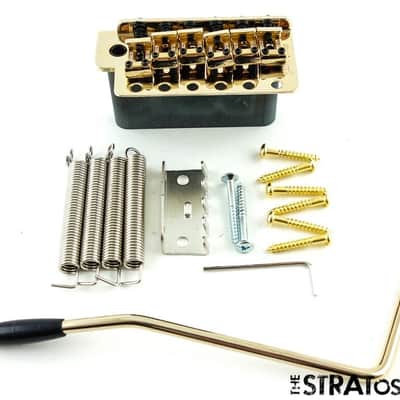 *NEW Wilkinson Vintage TREMOLO for Fender Stratocaster Steel + Gold WVC-SB-GD image 1