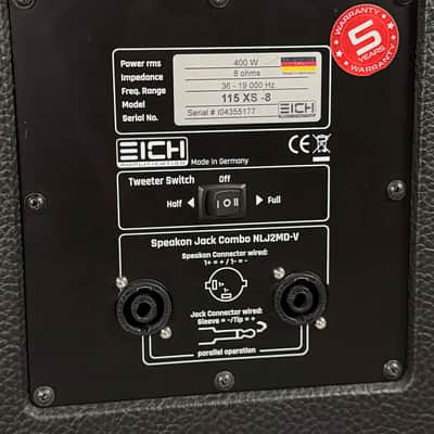 Eich 115XS 500-Watt 1x15 8-Ohm Bass Cabinet image 3