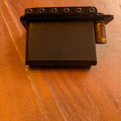 Unbranded Stratocaster 2 Point Heavy Block Tremolo Bridge Chrome/Black 10.7Oz image 10