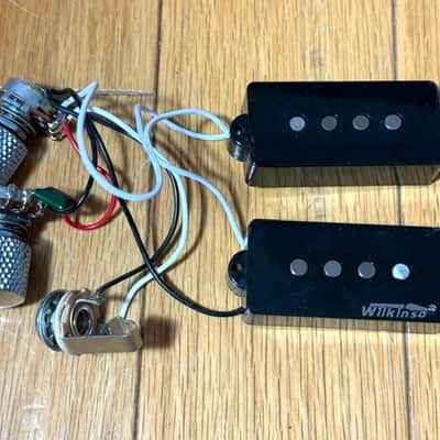 Wilkinson P-Bass Alnico Pickup w/ Harness & Squier P-Bass Pickup, Both In Excellent Condition image 2
