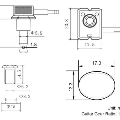 Guyker 6-in-line Vintage Guitar Lock String Tuners – Locking Tuning Key Pegs Machine Heads Replacement Parts for ST TL Style Electric Guitars Gear Ratio 1:15 – nickel image 6