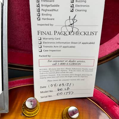 Gibson Custom Shop 60th Anniversary '60 Les Paul Standard Reissue V2 #001797 2020 - Tomato Soup Burst image 16