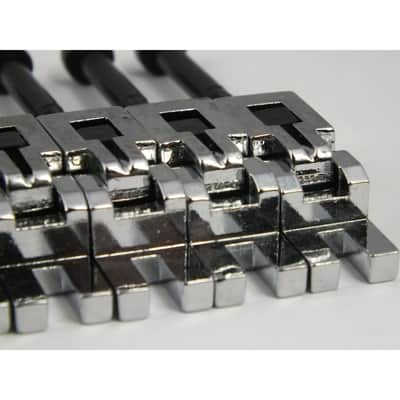 Floyd Rose Bridge Saddles & Locking Screws Set - Chrome image 3