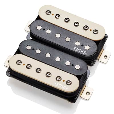 EMG Super 77 Active Humbucker 2-piece Pickup Set - Zebra -NEW image 1