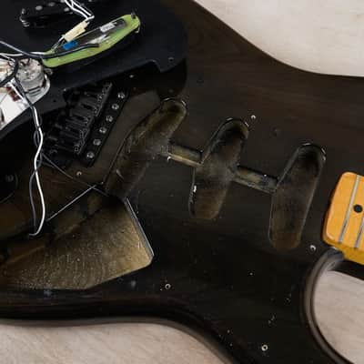 Fender Order Made ST-57 Stratocaster '57 Reissue MIJ 1991 Transparent Black w/ Matching Headstock Japan Fujigen HSS w/ Bag image 10