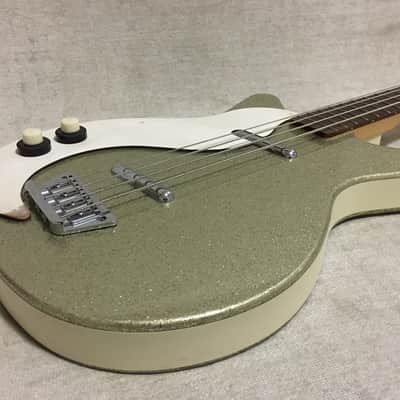 Danelectro Left Hand Lefty DC-2 Bass 1999 Korea Silver Sparkle image 8