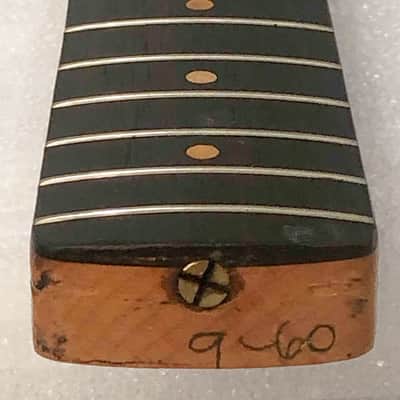Fender Jazz Bass Solid Body Electric Bass Guitar (1960), ser. #54837, original brown tolex hard shell case. image 12