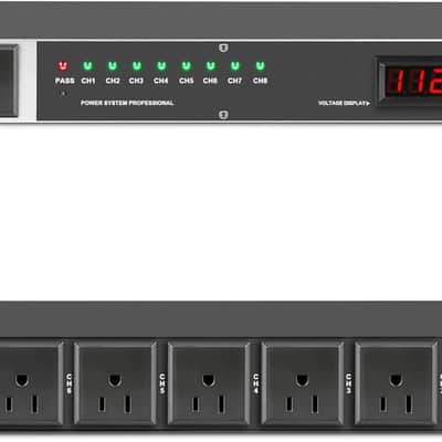 Professional 10 Socket Power Conditioner/Surge Sequencer. 3300W Rack Mount Audio Power Supply Controller, Surge Protector, for Audio product, electronic equipment image 1