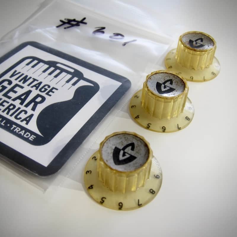 1950s Guild Control Knobs Translucent Plastic