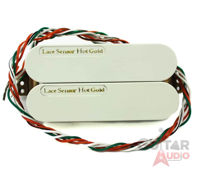 Lace Sensor Hot Gold Dually 12k Neck Humbucker Pickup, White, 22051-01 image 1