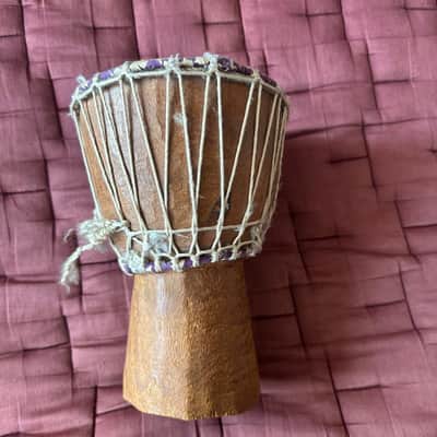 Authentic handmade african drum 9x6x4. small dejembe. image 3