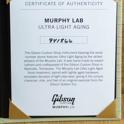 Gibson Custom M2M Murphy Lab 59 Les Paul Standard Ultra Light Aged Handpicked Top,Abiline Sunset Fade 941866 Top #18 image 6